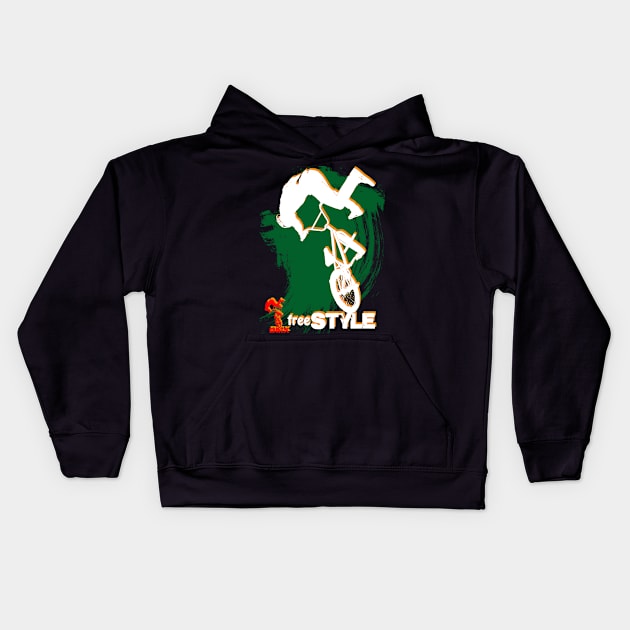 bmx freestyle - 03 Kids Hoodie by hottehue